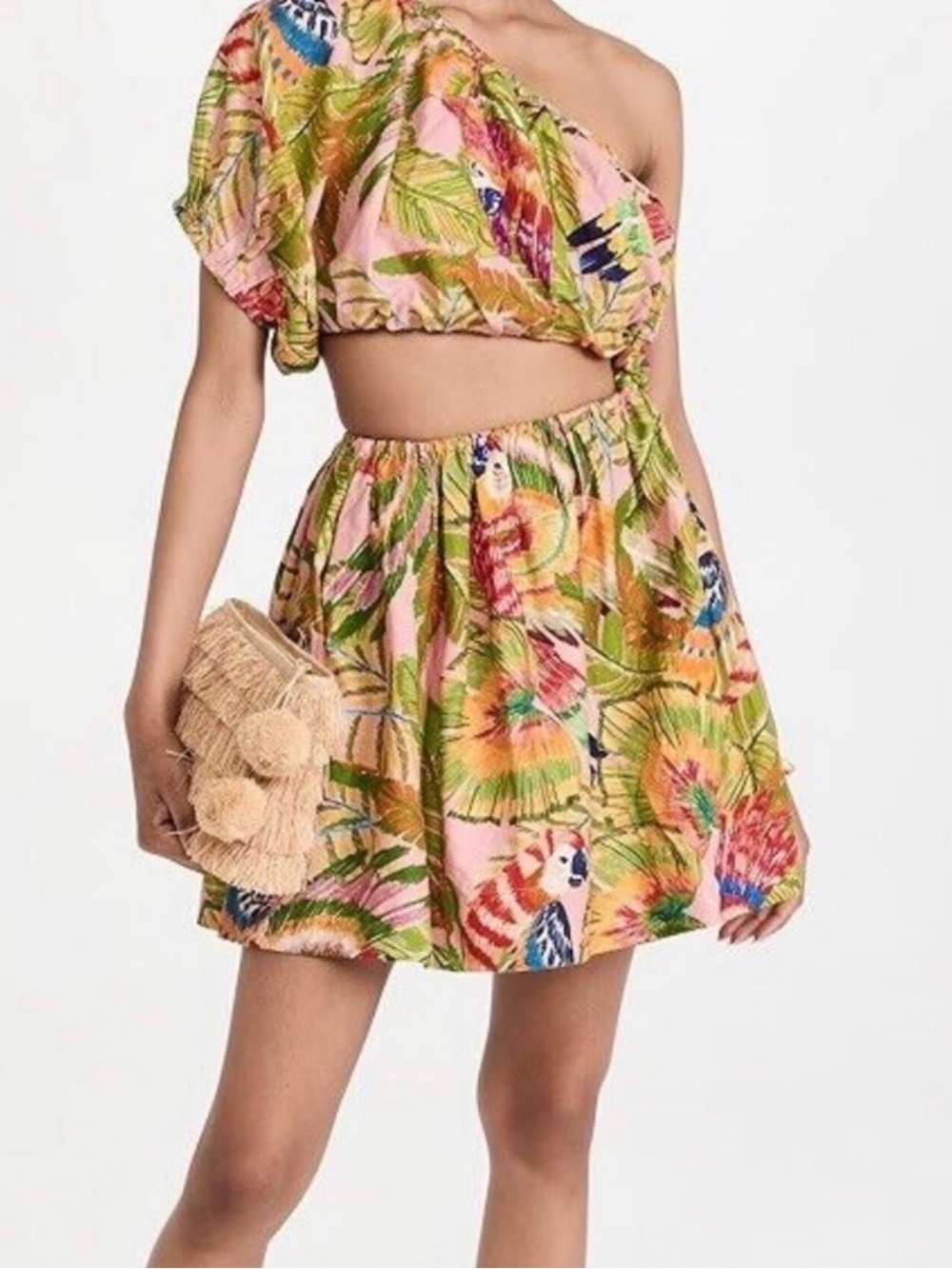 Tropical bird print Farm Rio dress